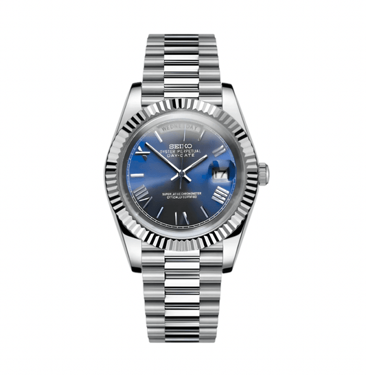 SeikoMod Day-Date Blue Roman