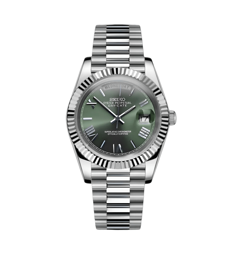 SeikoMod Day-Date Olive Green