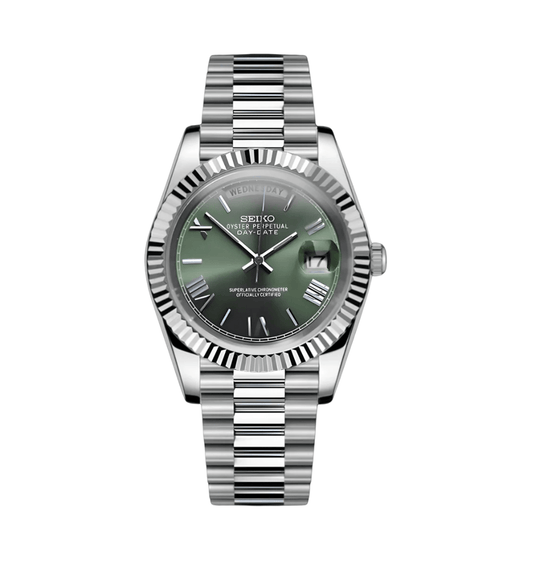 SeikoMod Day-Date Olive Green