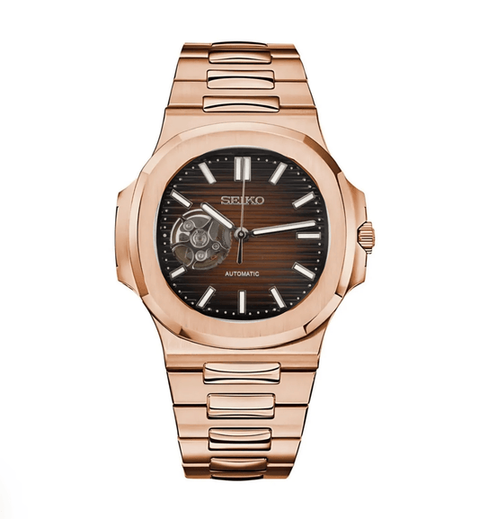 SeikoMod Nautilus (Open Heart) Rose Gold