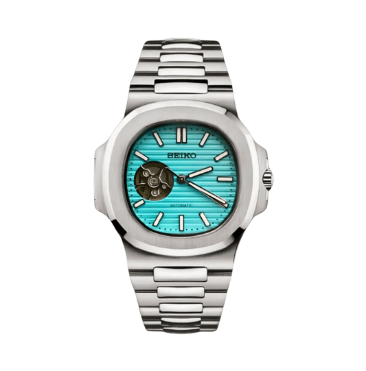 SeikoMod Nautilus (Open Heart) Tiffany Blue