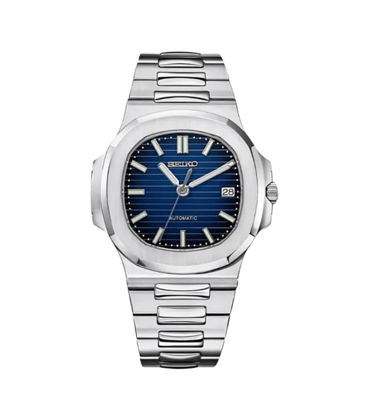 SeikoMod Nautilus Silver Blue