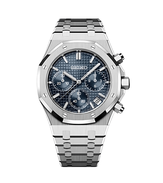 SeikoMod Royal Oak Chronograph Blue