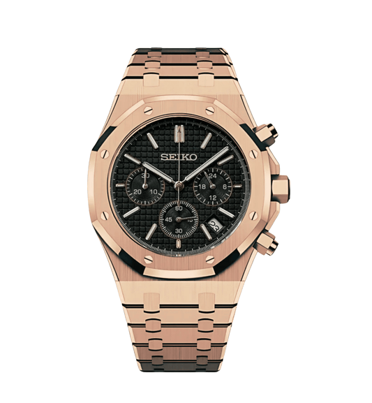 SeikoMod Royal Oak Chronograph Rose Gold