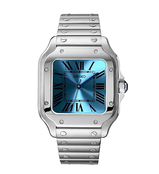 SeikoMod Santos Ice Blue